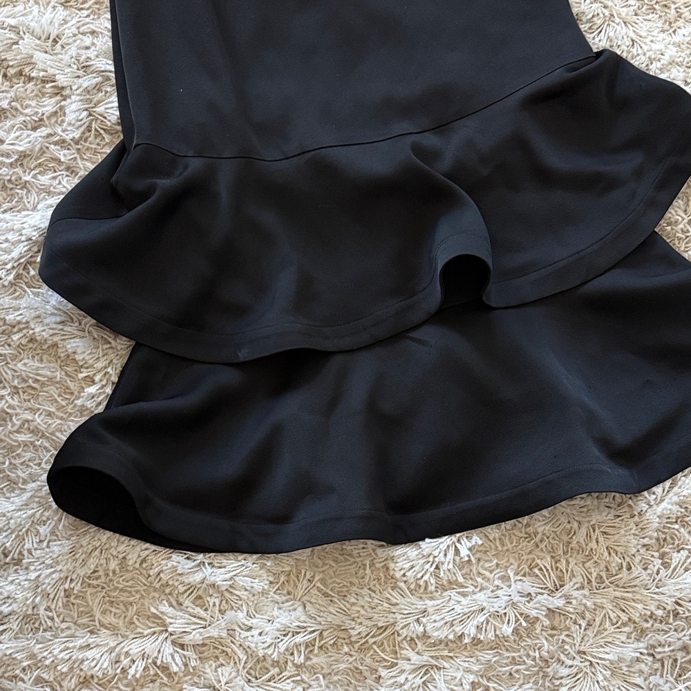 Shoshanna Midnight Off the Shoulder Black Ruffled Hem Dress - Picture 2 of 5